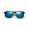 Long Keeper Bamboo Wood Arms Sunglasses for Women Men Black Blue