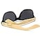 Long Keeper Bamboo Wood Arms Sunglasses for Women Men Blue Blue
