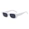 Long Keeper Square Rectangle Sunglasses Women Small Fashion Driving Glasses White Black