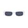 Long Keeper Square Rectangle Sunglasses Women Small Fashion Driving Glasses White Black