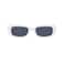 Long Keeper Square Rectangle Sunglasses Women Small Fashion Driving Glasses White Black