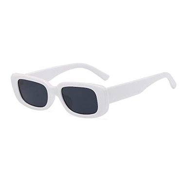 Long Keeper Square Rectangle Sunglasses Women Small Fashion Driving Glasses White Black