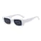 Long Keeper Square Rectangle Sunglasses Women Small Fashion Driving Glasses White Black