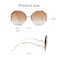 Mad Shade Sunglasses for Men Women Luxurious Octagon Gradient Glasses with Gold Frame Trendy Summer Eyewear with UV400 Protection