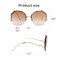 Mad Shade Sunglasses for Men Women Luxurious Octagon Gradient Glasses with Gold Frame Trendy Summer Eyewear with UV400 Protection