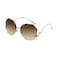 Mad Shade Sunglasses for Men Women Luxurious Octagon Gradient Glasses with Gold Frame Trendy Summer Eyewear with UV400 Protection