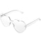 Maxdot Heart Shape Sunglasses Rimless Transparent Heart Glasses Party Favors Clear