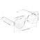 Maxdot Heart Shape Sunglasses Rimless Transparent Heart Glasses Party Favors Clear