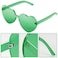 Maxdot Heart Shape Sunglasses Rimless Transparent Heart Glasses Party Favors Green