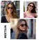 MEETSUN Classic Polarized Sunglasses for Women Men Trendy Retro Vintage Sun Glasses for Driving UV Protection 3 Pack Black Leopard Brown Grey