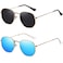 MEETSUN Polarized Hexagon Sunglasses for Women Men Polygon Square Sun Glasses UV400 Protection Metal Frame 2 PackGold GrayGold Blue