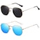 MEETSUN Polarized Hexagon Sunglasses for Women Men Polygon Square Sun Glasses UV400 Protection Metal Frame 2 PackGold GrayGold Blue