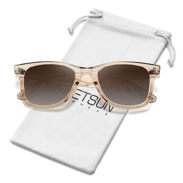 MEETSUN Polarized Sunglasses for Women Classic Retro Square Frame Driving Ladies Sun Glasses UV400 Protection Brown