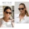 MEETSUN Polarized Sunglasses for Women Classic Retro Square Trendy Ladies Sun Glasses UV400 Leopard Brown Gradient