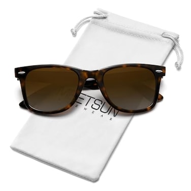 MEETSUN Polarized Sunglasses for Women Classic Retro Square Trendy Ladies Sun Glasses UV400 Leopard Brown Gradient