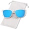 MEETSUN Polarized Sunglasses for Women Men Classic Retro Designer Style Clear FrameBLue Mirrored Lens 54