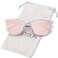 MEETSUN Polarized Sunglasses for Women Men Classic Retro Designer Style Clear FramePink Mirrored Lens 54