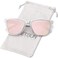 MEETSUN Polarized Sunglasses for Women Men Classic Retro Designer Style Clear FramePink Mirrored Lens 54