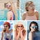 MEETSUN Polarized Sunglasses for Women Men Classic Retro Trendy Style UV Protection Pink mirrorclear frame