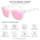 MEETSUN Polarized Sunglasses for Women Men Classic Retro Trendy Style UV Protection Pink mirrorclear frame