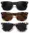 MEETSUN Retro Polarized Sunglasses for Women Men Classic Mirror Lens Driving Sun Glasses 100 UV Protection 3 Pack BlackTortoiseshellLeopard