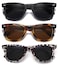 MEETSUN Retro Polarized Sunglasses for Women Men Classic Mirror Lens Driving Sun Glasses 100 UV Protection 3 Pack BlackTortoiseshellLeopard