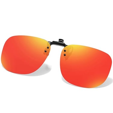 OopsMi Polarized Clip On Sunglasses Over Prescription Glasses Men Women Rimless Flip Up