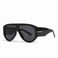 OSAGAMA Trendy Retro Oversized Aviator Sunglasses for Women Men 70s Luxury Designer Thick Classic Sun Glasses BlackGrey