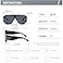OSAGAMA Trendy Retro Oversized Aviator Sunglasses for Women Men 70s Luxury Designer Thick Classic Sun Glasses BlackGrey