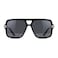 OUWEN Trendy Black Sunglasses Woman Men Square Aviator Shades UV Protection Sun Glasses OW2237A