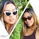 OWL Cateye Sunglasses for Women Vintage Trendy 1950s All Black Frame Smoke Lens