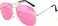 OWL Classic Aviator Style Sunglasses Pink Tint Lens Metal Silver Frame for Women UV400 Protection