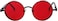 OWL Steampunk Retro Gothic Vintage Hippie Black Metal Round Circle Frame Sunglasses Sea Red Lens