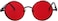 OWL Steampunk Retro Gothic Vintage Hippie Black Metal Round Circle Frame Sunglasses Sea Red Lens