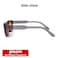 piscm Retro Chunky Rectangle Sunglasses for Men Women Trendy Small Square Thick Sun Glasses Hexagon ShadeTransparent GreyOrange