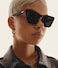 QUAY Womens Sunglasses Polarized Cat Eye Lenses with UV Protection Call The Shots Black