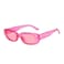 ENTHYI Rectangle Sunglasses for Women Retro 90s Sunglasses Small Narrow Square Frame UV400 Protection rose red