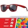 Retro Rewind Translucent Frame Colorful Neon 80s Sunglasses for Men Women Reflective Mirrored Lens