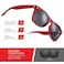 Retro Rewind Translucent Frame Colorful Neon 80s Sunglasses for Men Women Reflective Mirrored Lens