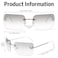 Revemo Y2K Sunglasses for Women 2000s Rimless Butterfly Fashion Rectangle Shades