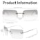 Revemo Y2K Sunglasses for Women 2000s Rimless Butterfly Fashion Rectangle Shades