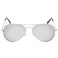 Rhode Island Novelty Aviator Sunglasses Mirror Lenses with Silver Frame One Pair