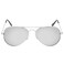 Rhode Island Novelty Aviator Sunglasses Mirror Lenses with Silver Frame One Pair