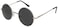OWL Round Retro Vintage Circle Style Tint Sunglasses Silver Metal Smoke Lens 43 mm