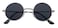 OWL Round Retro Vintage Circle Style Tint Sunglasses Silver Metal Smoke Lens 43 mm
