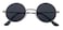 OWL Round Retro Vintage Circle Style Tint Sunglasses Silver Metal Smoke Lens 43 mm