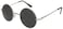 OWL Round Retro Vintage Circle Style Tint Sunglasses Silver Metal Smoke Lens 43 mm