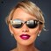 SA106 Cateye Magnetic Clip On Polarized Sunglasses On Bifocal Reading Glasses Solid Red 25 x