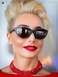 SA106 Cateye Magnetic Clip On Polarized Sunglasses On Bifocal Reading Glasses Solid Red 25 x
