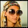 SA106 Classic Oversize Style Hippie Round Circle Lens Sunglasses Gold Frame Black Smoke Lens